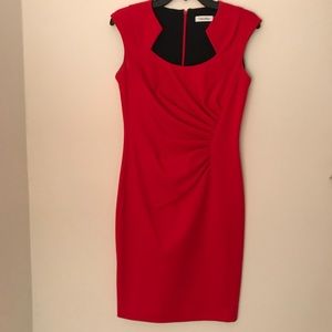 Red Calvin Klein dress